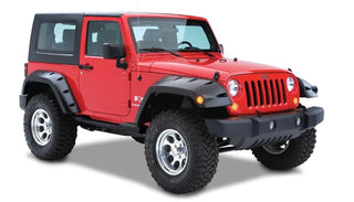 Bushwacker Max Coverage Pocket Style Fender Flares (FRONT): Jeep Wrangler (07-18) - Black