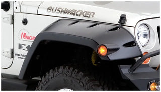 Bushwacker Max Coverage Pocket Style Fender Flares (FRONT): Jeep Wrangler (07-18) - Black