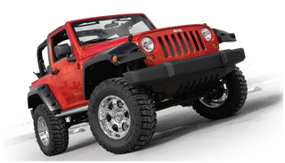 Bushwacker Max Coverage Pocket Style Fender Flares (FRONT): Jeep Wrangler (07-18) - Black