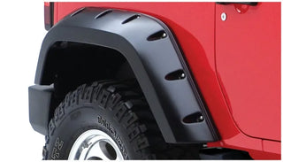 Bushwacker Max Coverage Pocket Style Fender Flares 2pc (REAR): Jeep Wrangler (07-18) - Black