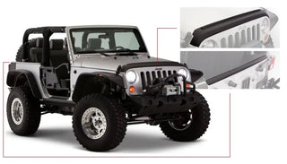 Bushwacker Trail Armor Hood and Tailgate Protector 2-Piece Set: Jeep Wrangler (2007-2018) - Black