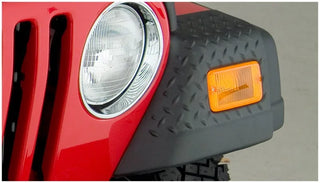 Bushwacker Trail Armor Front Corners: Fits Most Jeep Wrangler Models (1997-2006) - Black