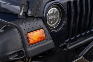 Bushwacker Trail Armor Front Corners: Fits Most Jeep Wrangler Models (1997-2006) - Black