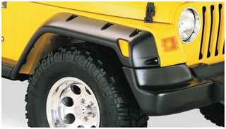 Bushwacker Large Pocket Euro Rubicon Fender Flares (F&R): Jeep Wrangler (97-06) - Black