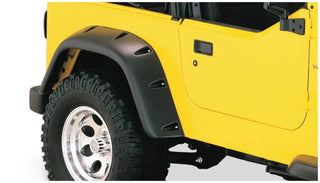 Bushwacker Large Pocket Euro Rubicon Fender Flares (F&R): Jeep Wrangler (97-06) - Black