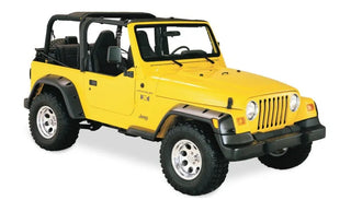 Bushwacker Large Pocket Euro Rubicon Fender Flares (F&R): Jeep Wrangler (97-06) - Black