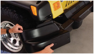 Bushwacker Large Pocket Euro Rubicon Fender Flares (F&R): Jeep Wrangler (97-06) - Black