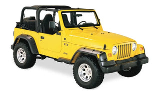 Bushwacker Large Pocket Euro Rubicon Fender Flares (F&R): Jeep Wrangler (97-06) - Black