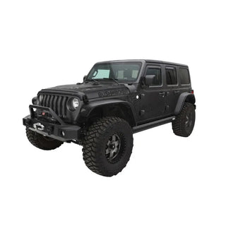 Bushwacker Flat Style Fender Flares 4pc (REAR): Jeep Wrangler (2018-24) / Gladiator 2020 - Black