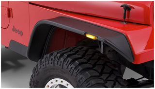 Bushwacker Flat Style Front Fender Flares 2pc: Jeep Wrangler / Gladiator (2018-2024) - Black