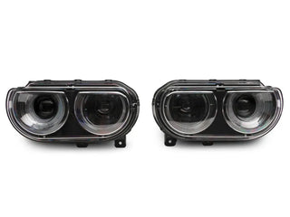Raxiom Halo Projector Headlights w/ Sequential Turn Signals (FRONT): Dodge Challenger (08-14)