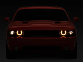 Raxiom Halo Projector Headlights w/ Sequential Turn Signals (FRONT): Dodge Challenger (08-14)