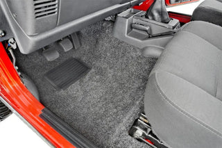 BedRug Front 3pc Floor Kit (FRONT): Jeep Wrangler 1997-2006 w/ Center Console and Heat Shields