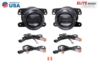 Diode Dynamics Elite Series Type M White Fog Lamps (PAIR): Fits Chrysler / Dodge / Jeep (05-24)