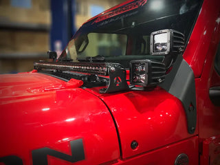 Artec Industries A-Pillar Dual LED Cube Light Mount: Jeep Wrangler JL 392 / JT Mojave (20-25)