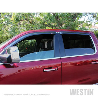 Westin Wade Slim Wind Deflector 4pc: Ram 1500 2019-2025 w/ Smoke
