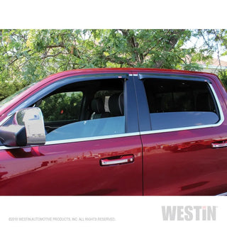 Westin Wade Slim Wind Deflector 4pc: Ram 1500 2019-2025 w/ Smoke