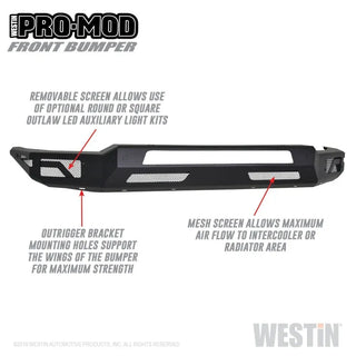 Westin Pro-Mod Front Bumper: Ram 1500 2019-2024
