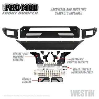 Westin Pro-Mod Front Bumper (FRONT): Dodge Ram 1500 / 1500 Classic (09-24) / Ram 2500 / 3500 (21)