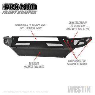 Westin Pro-Mod Front Bumper (FRONT): Dodge Ram 1500 / 1500 Classic (09-24) / Ram 2500 / 3500 (21)