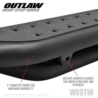 Westin Outlaw Nerf Step Bars (SIDE): Dodge Ram 1500 / 2500 / 3500 (09-23) / Ram 1500 Classic (19-23)