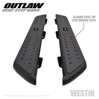 Westin Outlaw Nerf Step Bars (SIDE): Dodge Ram 1500 / 2500 / 3500 (09-23) / Ram 1500 Classic (19-23)