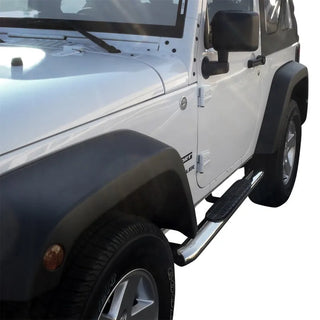 Westin Stainless Steel PRO TRAXX 4 Oval Nerf Step Bars: Jeep Wrangler (07-17) / Wrangler JK (18)