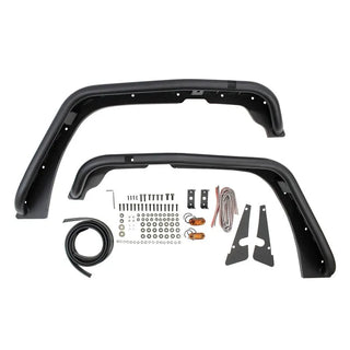 Westin Textured Black Tube Fenders (FRONT): Jeep Wrangler (07-17) / Wrangler JK (18)