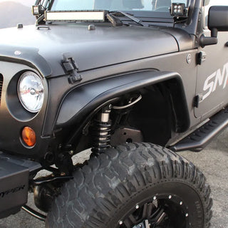 Westin Textured Black Tube Fenders (FRONT): Jeep Wrangler (07-17) / Wrangler JK (18)