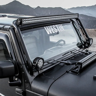 Westin Textured Black Snyper Overhead Light Hoop: Jeep Wrangler (07-17) / JK (18)