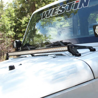 Westin Textured Black Snyper LED Cowl Mount: Jeep Wrangler (07-17) / Wrangler JK (18)