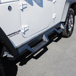 Westin Textured Black Drop Nerf Step Bars: Jeep Wrangler Unlimited (2007-2017) / Wrangler JK 2018