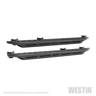 Westin Textured Black Triple Tube Rock Rail Steps: Jeep Wrangler JL Unlimited 2018-2024