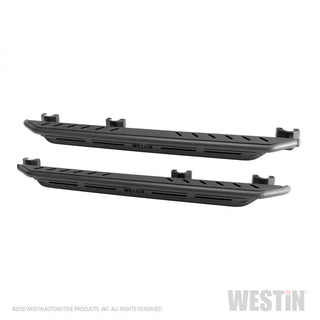 Westin Textured Black Triple Tube Rock Rail Steps: Jeep Wrangler JL Unlimited 2018-2024