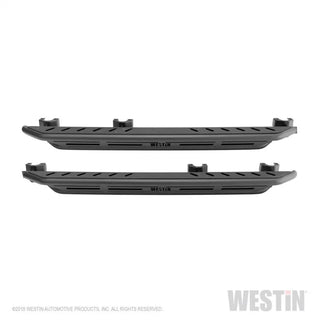 Westin Textured Black Triple Tube Rock Rail Steps: Jeep Wrangler JL Unlimited 2018-2024