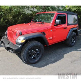 Westin Smoke Wade In-Channel Wind Deflector 2pc: Jeep Wrangler 2018-2024