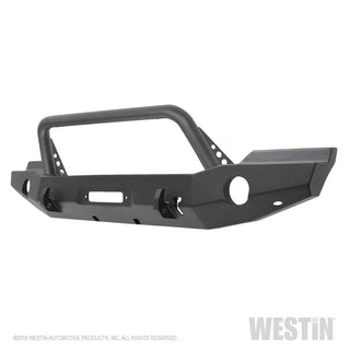 Westin Textured Black Full Width Front Bumper w/ Bull Bar: Jeep Wrangler (07-17) / Wrangler JK 2018