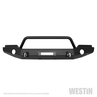 Westin Textured Black Full Width Front Bumper w/ Bull Bar: Jeep Wrangler (07-17) / Wrangler JK 2018