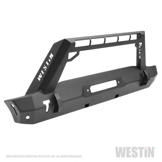 Westin Textured Black Stubby Front Bumper: Jeep Wrangler (18-24) / Gladiator (20-24)