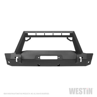 Westin Textured Black Stubby Front Bumper: Jeep Wrangler (18-24) / Gladiator (20-24)