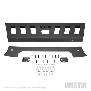 Westin Textured Black Front Bumper Skid Plate: Jeep Wrangler (18-24) / Gladiator (20-24)