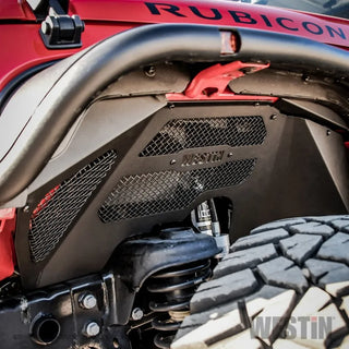 Westin Textured Black Inner Fenders (FRONT): Jeep Wrangler JK 2007-2018