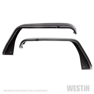 Westin Textured Black Tube Fenders (FRONT): Jeep Wrangler (18-24) / Gladiator (20-24)