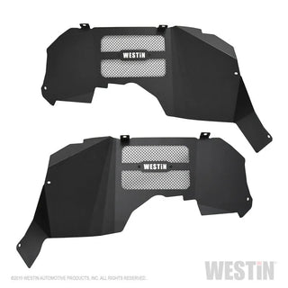 Westin Textured Black Inner Fenders (FRONT): Jeep Wrangler (18-24) / Gladiator (20-24)
