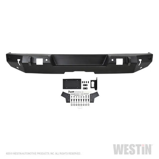 Westin Textured Black Rear Bumper (REAR): Jeep Wrangler 2018-2024 w/ Sensors