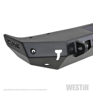 Westin Textured Black Rear Bumper (REAR): Jeep Wrangler 2018-2024 w/ Sensors