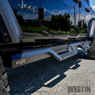 Westin Textured Black HDX Drop Nerf Step Bars: Jeep Gladiator (2020-2024)