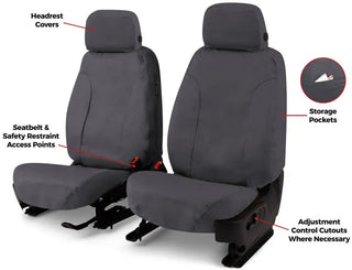 Covercraft Polycotton SeatSaver Custom Front Row Seat Covers: Dodge Durango 2021-2023