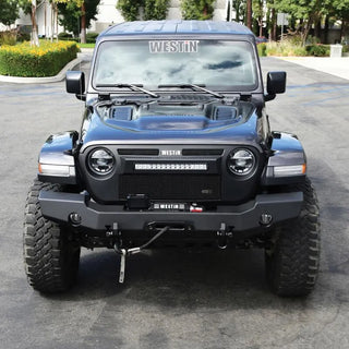 Westin Textured Black Full Width Front Bumper: Jeep Wrangler (18-24) / Gladiator (20-24)