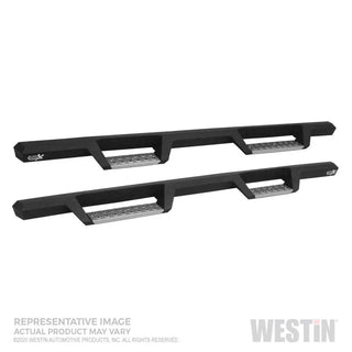 Westin Stainless Steel Textured Black Drop Nerf Step Bars: Jeep Gladiator 2020-2024